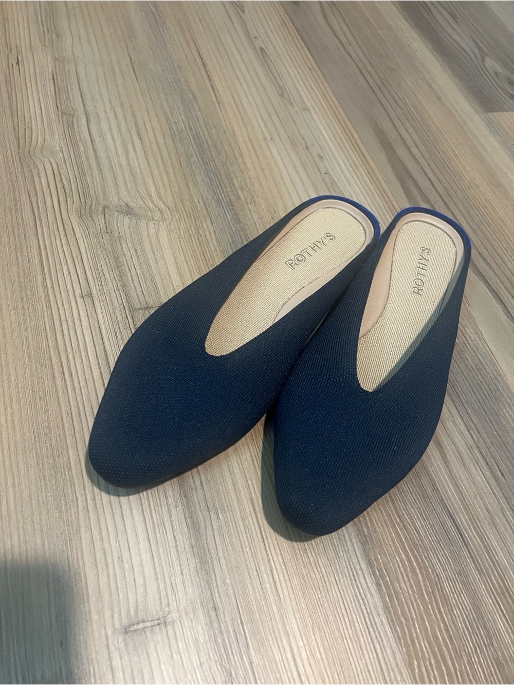 Rothy's Navy Knit Slip-On Mule